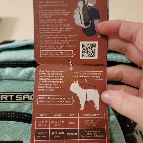 KG Sport Sack Dog Carrier Backpack - Light Blue - Picture 4 of 9